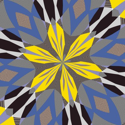 symetrie #55,2019,(kombinovaná média) od Alex Caminker