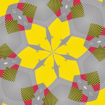 symetrie #9,2019,(kombinovaná média) od Alex Caminker