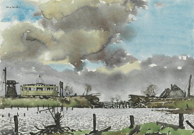 Zbouraný most, Německo od Alex Colville