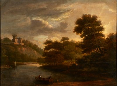 Říční krajina (olej na panelu) od Alexander (follower of) Nasmyth