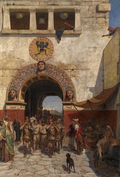 Brána ve Volterře, Etruria od Alexander Alexandrovich Svedomsky