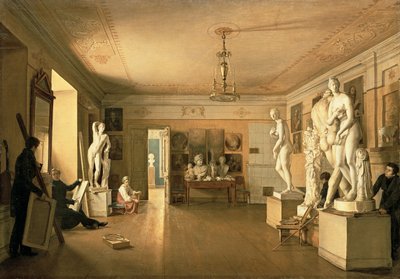Ateliér umělce Alexey Venetsianov (1780-1847) 1827 od Alexander Alexeyevich Alexeyev
