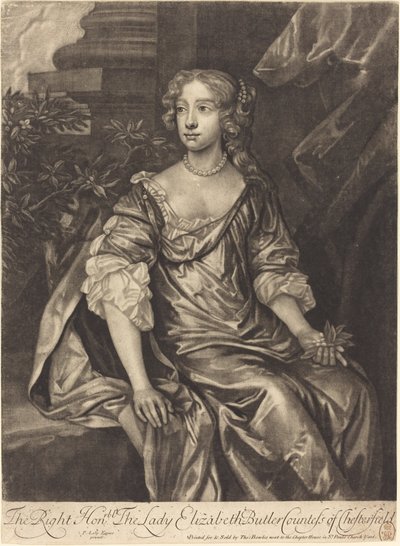 Správná ctihodná lady Elizabeth Butlerová, hraběnka z Chesterfieldu od Alexander Browne after Sir Peter Lely