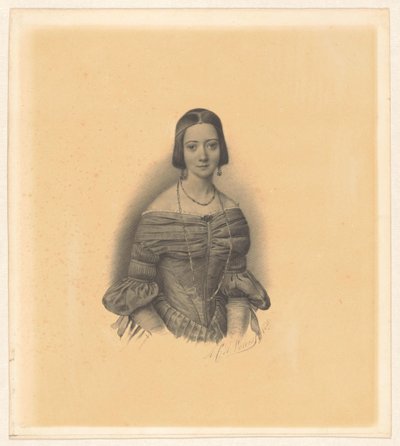 Portrét Antoinetty Marie Henriette Jeanne Reigersmanové, manželky Jonkheera pana Pietera van den Brandelera od Alexander Cesar August Valois (signed by artist)