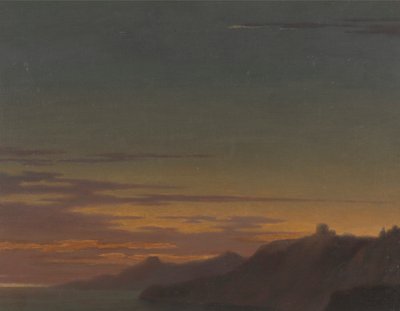 Závěr dne: Západ slunce na pobřeží od Alexander Cozens