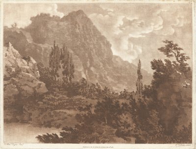 Druhá kresba vytvořená ze stejného blotu od Alexander Cozens and William Pether