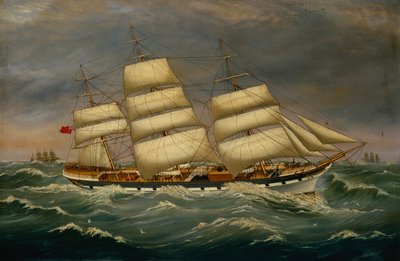 The Three Masted Clipper Benleuch in a Swell (olej na plátně) od Alexander Cromarty