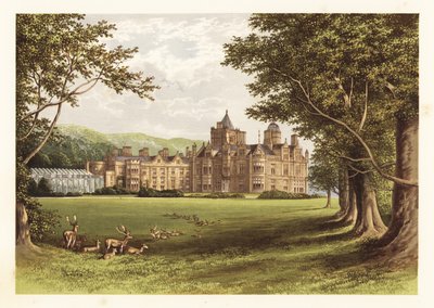 Holker Hall, Lancashire, Anglie. ,1880 (rytina) od Alexander Francis (after) Lydon