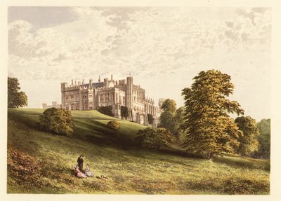 Hrad Lambton., hrabství Durham, Anglie. ,1880 (rytina) od Alexander Francis (after) Lydon