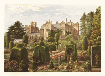 Levens Hall., Cumbria, Anglie. ,1880 (rytina) od Alexander Francis (after) Lydon