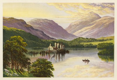 Skotské jezero Loch Scenery: Loch Awe (barevná litografie) od Alexander Francis (after) Lydon