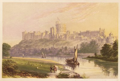 Hrad Windsor, Berkshire, Anglie. 1880 (rytina) od Alexander Francis (after) Lydon