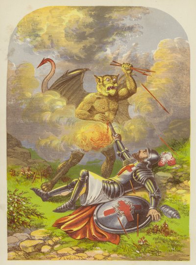 Křesťané bojují s Apollyonem od Alexander Francis Lydon
