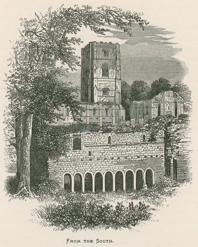 Fountains Abbey, Z jihu od Alexander Francis Lydon