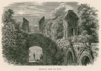 Glastonbury Abbey, interiér, ze západu od Alexander Francis Lydon