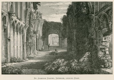Glastonbury Abbey, kaple svatého Josefa, interiér, pohled na východ od Alexander Francis Lydon
