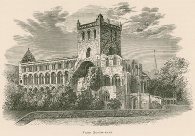 Opatství Jedburgh, od jihovýchodu od Alexander Francis Lydon
