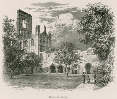 Kirkstall Abbey, Klášterní dvůr od Alexander Francis Lydon