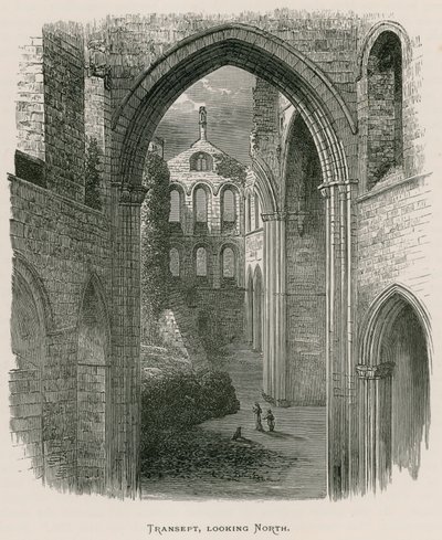 Kirkstall Abbey, Transept, při pohledu na sever od Alexander Francis Lydon
