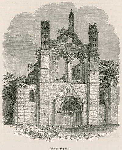 Kirkstall Abbey, západní fronta od Alexander Francis Lydon