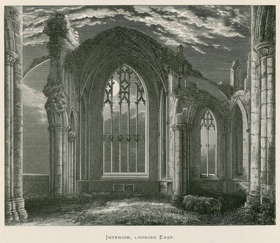 Melrose Abbey, interiér, pohled na východ od Alexander Francis Lydon