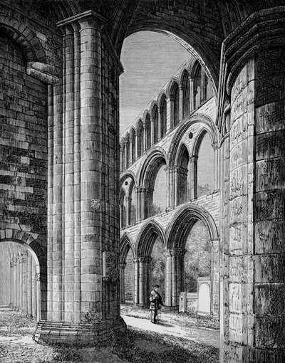 Nave, z South Aisle, Jedburgh Abbey, c1880, 1897 od Alexander Francis Lydon