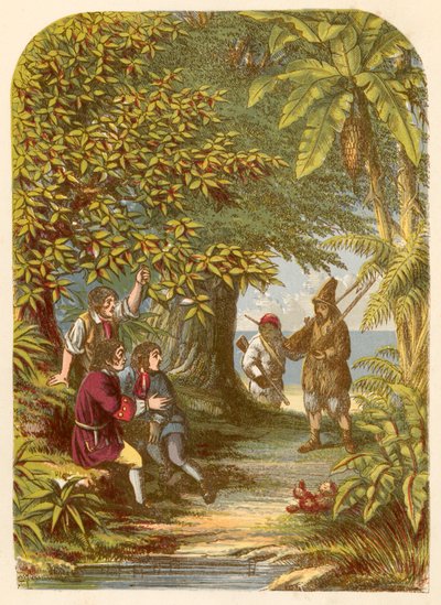 Robinson Crusoe překvapil tři Angličany od Alexander Francis Lydon