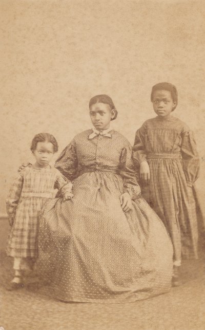 Carte-de-visite mladé ženy a dvou dětí, 1864 - 1866. od Alexander Gardner