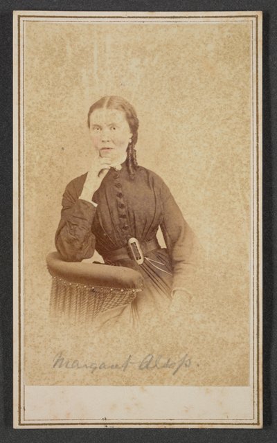 Carte-de-visit portrét Margaret Alsop, ca. 1865. od Alexander Gardner