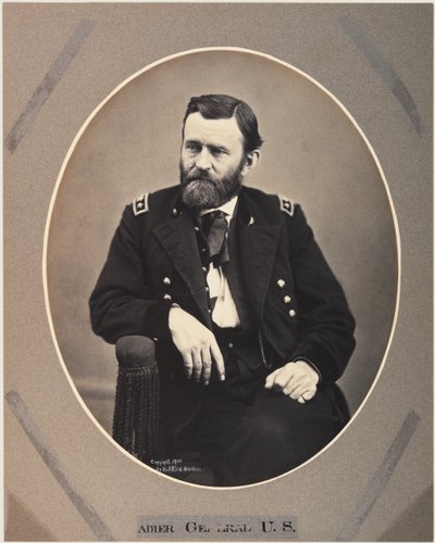 Platinum Rice Print of Ulysses S. Grant, 1865, tištěno 1901 (sépiová fotografie) od Alexander Gardner