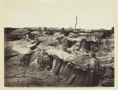 Quarters of Men ve Fort Sedgwick, květen 1865. od Alexander Gardner