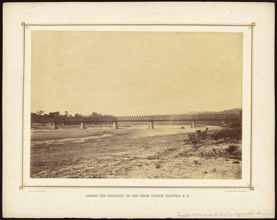[Turnpike Bridge přes řeku Kaw u Wyandotte, Kansas] od Alexander Gardner