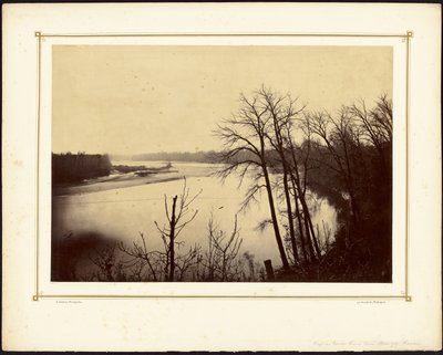 [Pohled na řeku Kansas poblíž Strangeru, Kansas] od Alexander Gardner