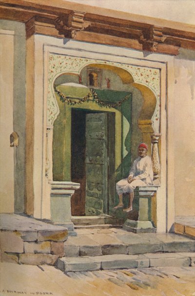 A Doorway, Poona, c1880 1905. od Alexander Henry Hallam Murray