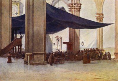 Florencie, interiér dómu během postního kázání (barevné lito) od Alexander Henry Hallam Murray