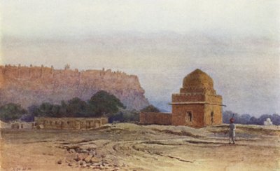 Pevnost Gwalior před východem slunce (barevné lito) od Alexander Henry Hallam Murray
