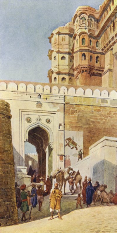 Výstup do paláce, Jodhpur od Alexander Henry Hallam Murray