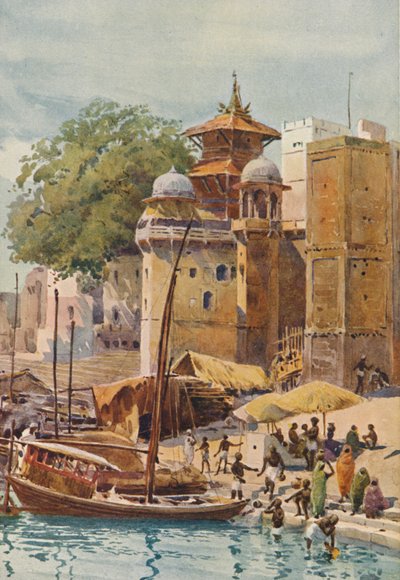 The Bathing Ghats, Benares, c1880 1905. od Alexander Henry Hallam Murray