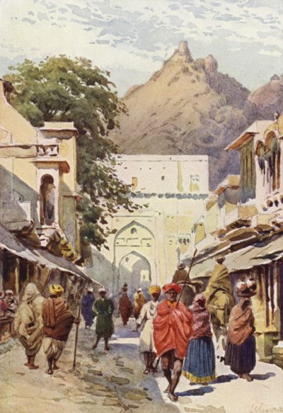 Hlavní ulice Alwar od Alexander Henry Hallam Murray