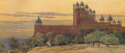 Mešita a brána vítězství, Fatehpur Sikri, c1880 1905. od Alexander Henry Hallam Murray