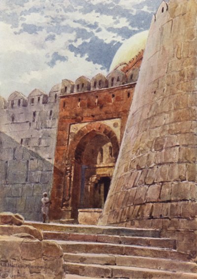 Hrobka Tughlak Shah (barva litho) od Alexander Henry Hallam Murray