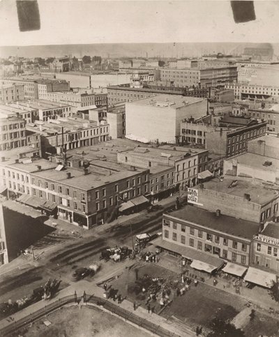 Pohled na severovýchod z kopule soudní budovy v Chicagu, 1858 od Alexander Hesler