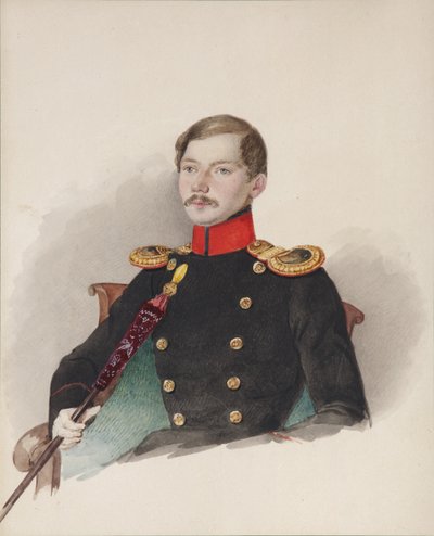 Portrét Vasilije Vasilieviče Engelhardta 1814-1868, 1839-1840 od Alexander Ivanovich Klünder