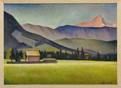 Vrchol Daniel v pohoří Zugspitz, Bavorsko (malba na kartonu) od Alexander Kanoldt