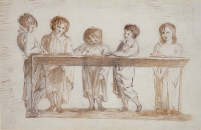 Choirboys (tužka a pastelka na papíře) od Alexander Nasmyth