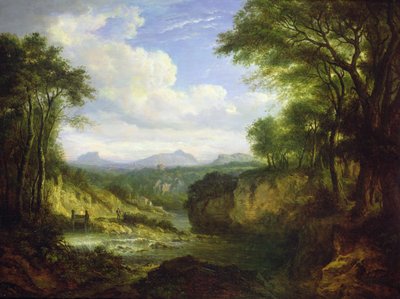 Vzdálený pohled na Edinburgh (olej na panelu) od Alexander Nasmyth