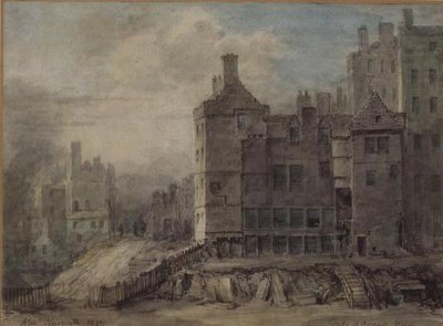 Dům vévody z Argyllu, Edinburgh (akvarel na papíře) od Alexander Nasmyth