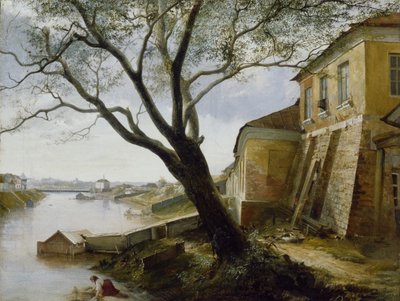 Přes řeku Yauza v Moskvě, 1860 od Alexander Pavlovich Popov
