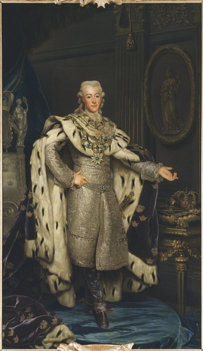 Gustave III de Suede - Portrét švédského krále Gustava III (1746-1792), Roslin, Alexander (1718-1793). Olej na plátně od Alexander Roslin