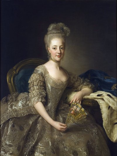 Hedwige-Elisabeth-Charlotte de Schleswig-Holstein-Gottorp - Portrét Hedwig Elisabeth Charlotte z Holstein Gottorp (1759-1818) - Peinture de Alexander (Alexandre) Roslin (1718-1793) od Alexander Roslin